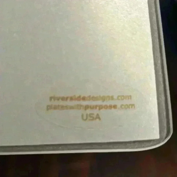 Riverside Designs‎ Frosted Glass Plate with Stars Red Nesting  Set of 2 - Picture 5 of 5